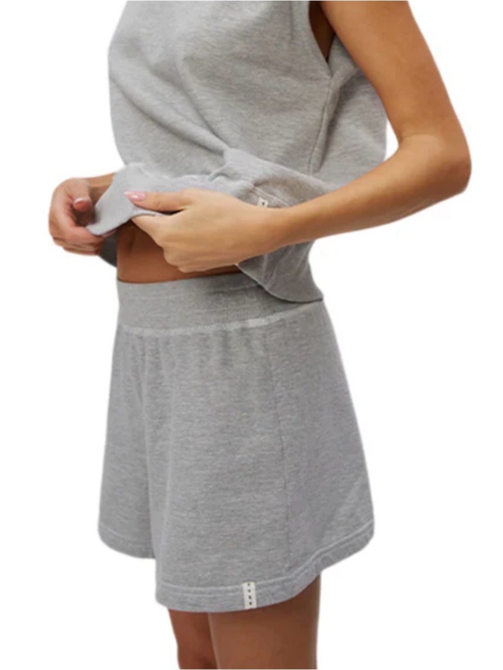 New Michael Stars Shiloh Short SZ M Heather Grey